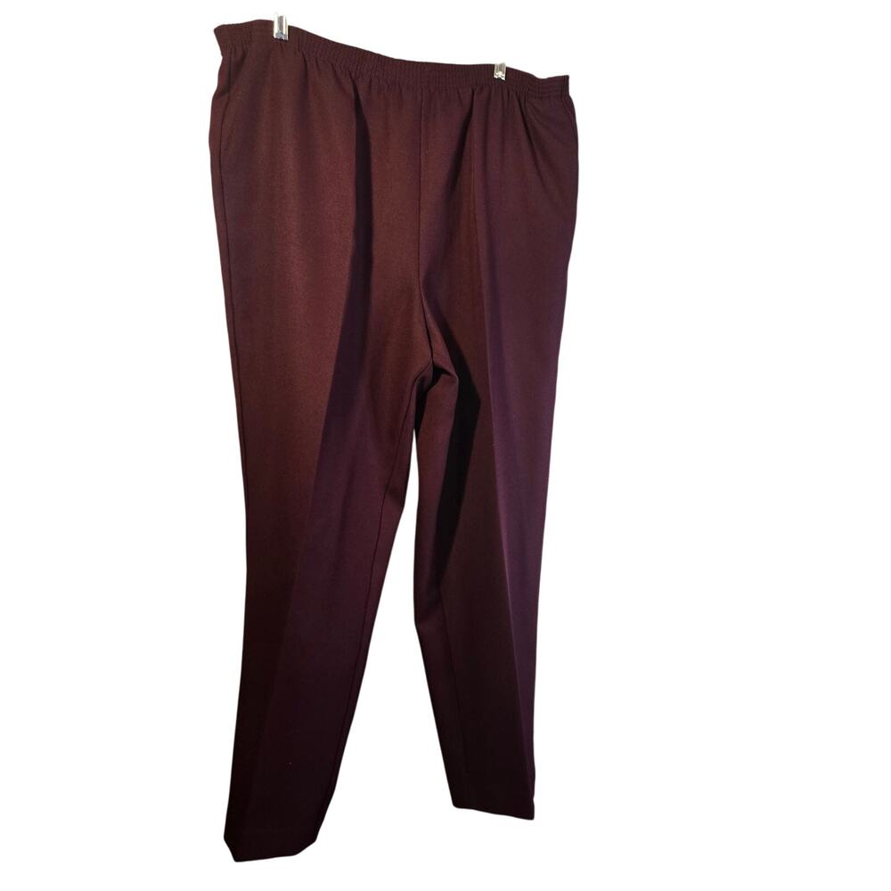 Alfred Dunner 18W Classic Burgundy Pull On Pants/Trousers [0400]